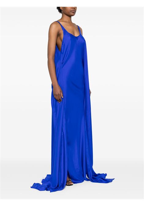 Blue Ima asymmetric silk dress Ann Demeulemeester - women ANN DEMEULEMEESTER | 2401WDR20FA417057